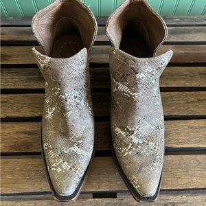 Ariat Brown Snakeskin Ankle Booties